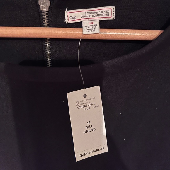 Gap midi-moto dress, size 14 tall, black - Picture 4 of 4